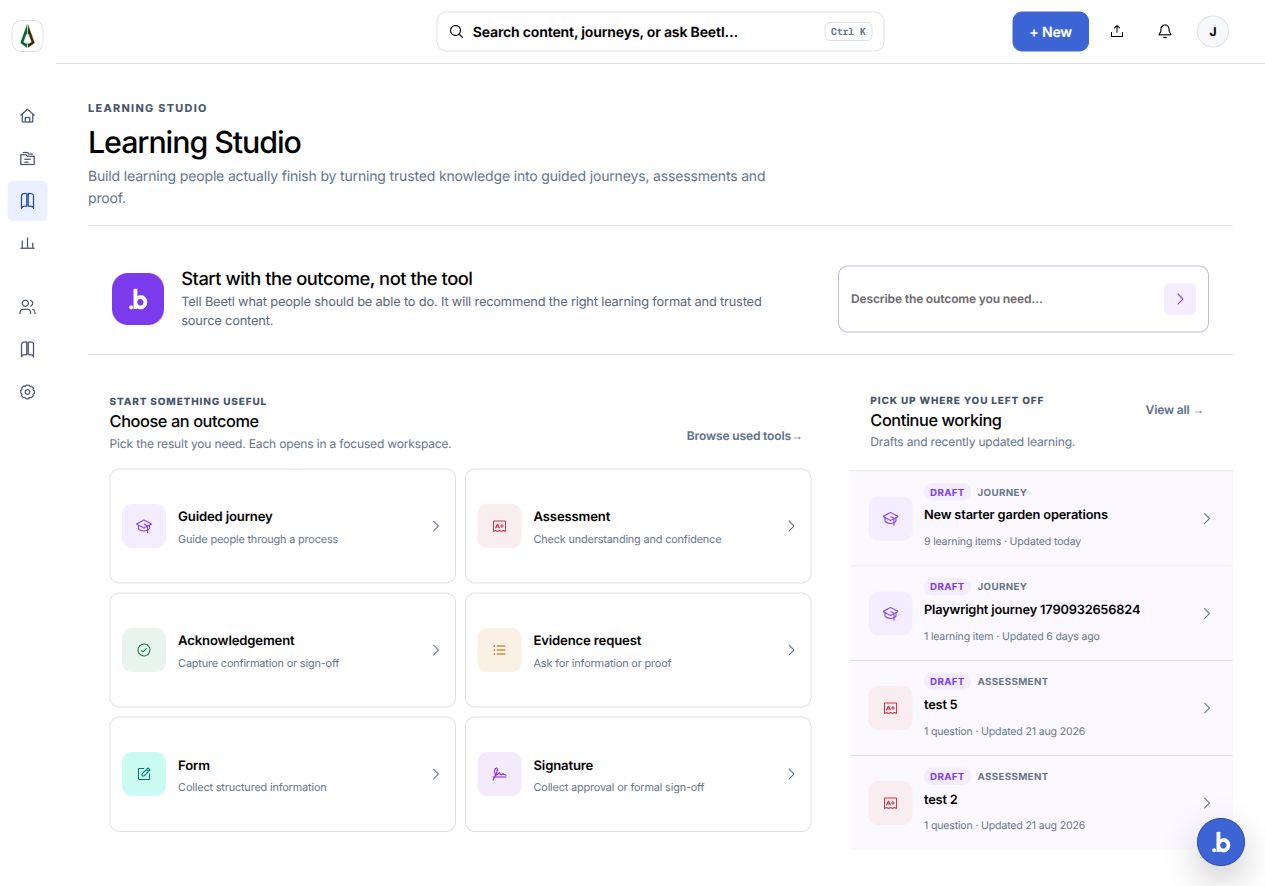 Learning Studio authoring tools